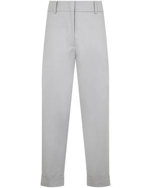 Moorer Cropped Trousers - Grey