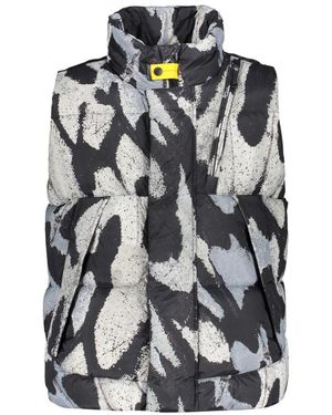 Parajumpers Jassen ,Zwart ,Polyester Gewatteerde Bodywarmer Met Patroon En Zakken Met Ritssluiting