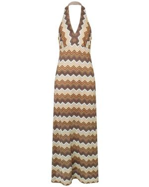Ana Alcazar Knit Maxi Dress - Metallic