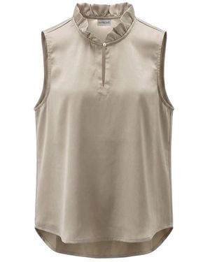 iN FRONT Sleeveless Tops - Marron