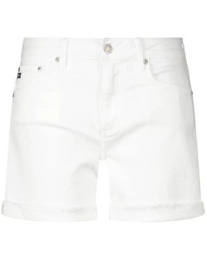 AG Jeans Denim Shorts Met Open Zoom - Wit