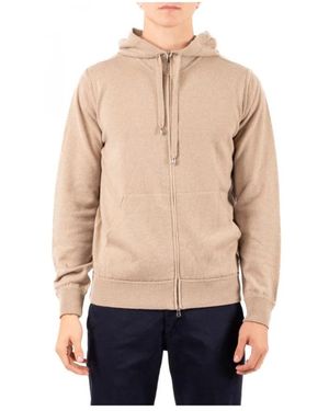 FILIPPO DE LAURENTIIS Hooded Sweater Met Volledige Rits - Naturel