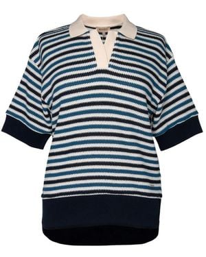 Woolrich Gestreepte Jersey Polo - Blauw