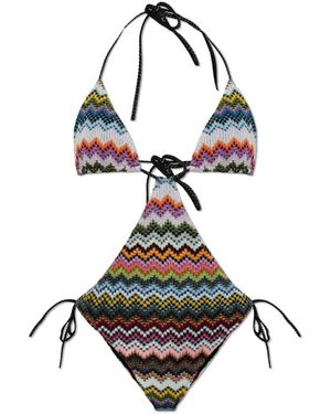 Missoni Einteiliger Badeanzug Mit Lurexfaden - Schwarz
