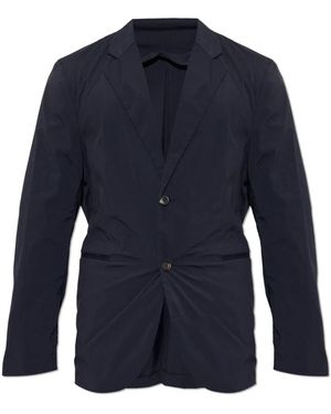 Emporio Armani Jassen ,Blauw ,Removable Straight Blazer