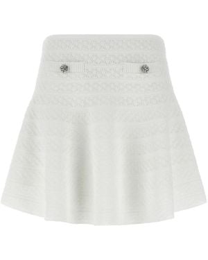 Self-Portrait Short Skirts - Blanco