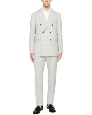 Caruso Single Breasted Suits - Grey
