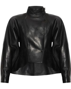 Balmain Leather Jackets - Negro