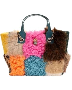 Kurt Geiger Tassen ,Veelkleurig ,Polyester Hoxton Small Shopper - Roze