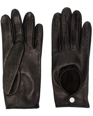 Ernest W. Baker Accessoires ,Zwart ,Leer Leren Rijhandschoenen Met Uitsparingen