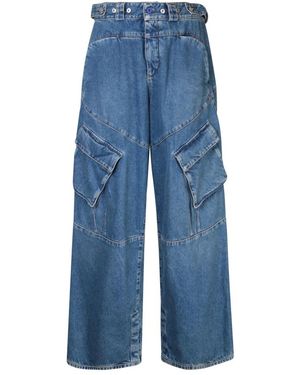 Marcelo Burlon Wide Jeans - Blue
