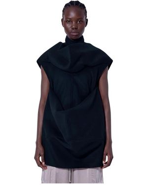 Rick Owens Overhemden ,Zwart ,Wol Pelican Tunic Top - Blauw