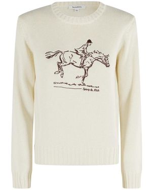 Sporty & Rich Round-Neck Knitwear - Blanco