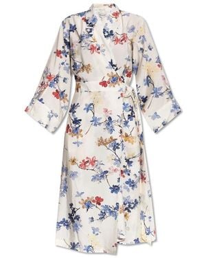Munthe Wickelkleid mit blumenmuster freileif - Weiß