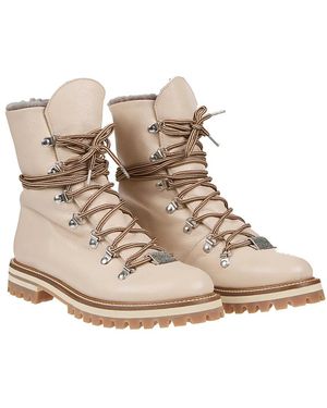 Eleventy Schoenen ,Leer Anfibio Con Strass - Naturel