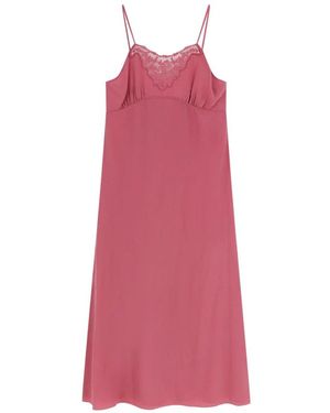 Chloé Nachtkleding ,Roze ,Satijn Spaghetti-Band Satijnen Jurk