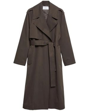 Comma, Trenchcoat Met Logoband - Bruin