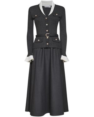 Self-Portrait Midi Dresses - Negro