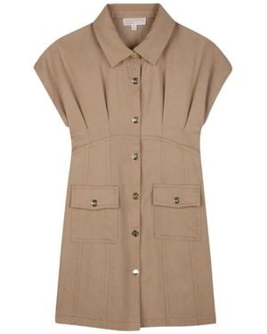 Michael Kors Shirt Dresses - Natural