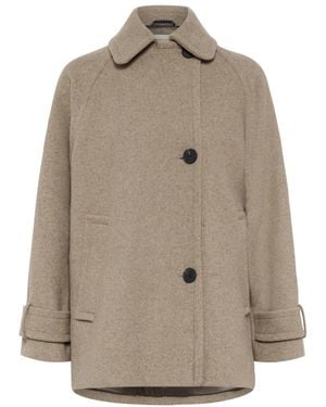 Inwear Double-Breasted Coats - Natural