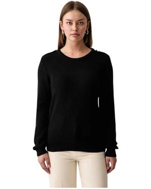 Liu Jo Strickpullover Mit Rundhalsausschnitt - Schwarz