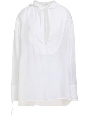 Ferragamo Kapuzen-Tunika Oversize-Oberteil - Weiß