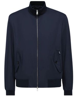 Add Leichte Bomberjacke Mit Strickdetails - Blau