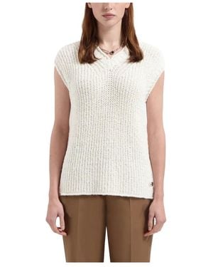OLAF HUSSEIN V-Neck Knitwear - White