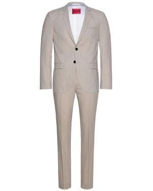 HUGO Single Breasted Suits - Grijs