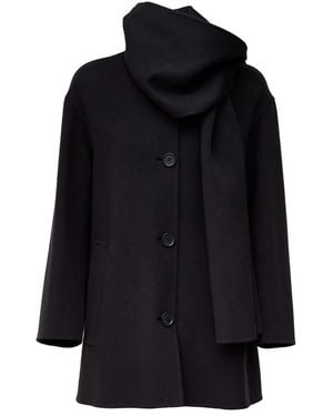 Max Mara Single-Breasted Coats - Noir