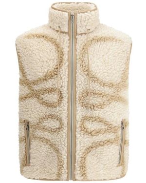 Loewe Anagram Fleece Jacquard Weste - Natur