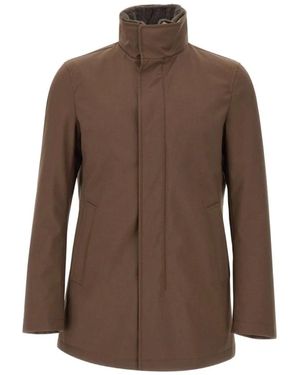 Herno Single-Breasted Coats - Marrone