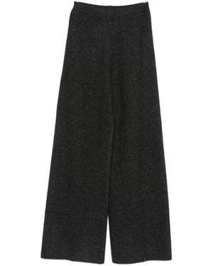 Semicouture Broeken ,Grijs ,Straight Broeken - Zwart