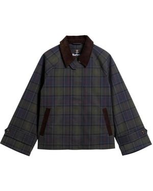 Barbour Sandra Tartan Regenjas - Zwart