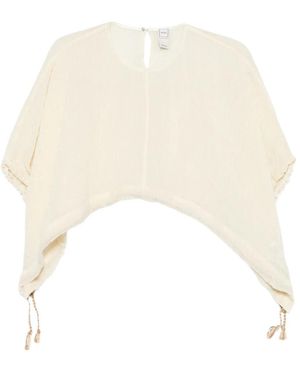120% Lino Overhemden ,Wit ,Linnen Linnen Blouse Met Korte Mouwen