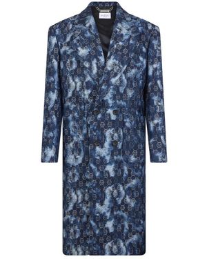 Philipp Plein Double-Breasted Coats - Azul