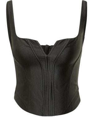 Self-Portrait Sleeveless Tops - Black