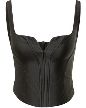 Self-Portrait Sleeveless Tops - Black