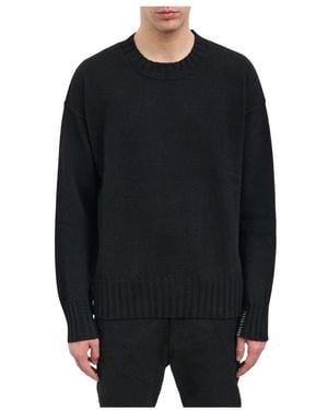 Isabel Benenato Rundhals-Strickware - Schwarz