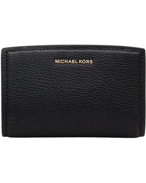 Michael Kors Bryant Medium Pebbled Leather Wallet - Zwart