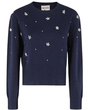 Semicouture Round-Neck Knitwear - Blu