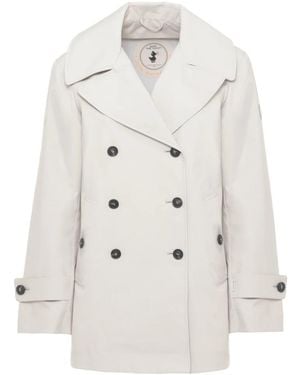 Save The Duck Double-Breasted Coats - White
