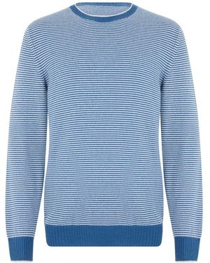 Fedeli Round-Neck Knitwear - Blue