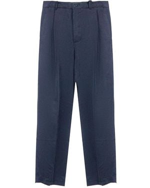 Marni Satijnen Broek Met Wijde Pijpen - Blauw