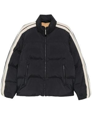 Palm Angels Jassen ,Zwart ,Leer Classic Logo Track Puffer Jacket