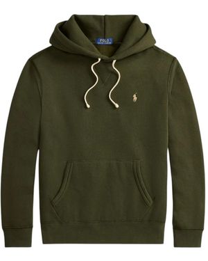 Ralph Lauren Hoodies & Sweatvesten ,Groen ,Katoen De Rl Fleece Hoodie