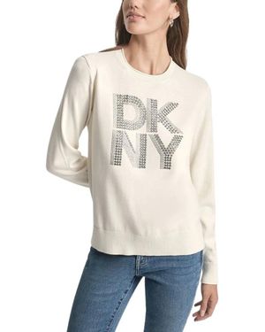 DKNY Round-Neck Knitwear - Blanco
