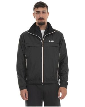 HUGO Jassen ,Zwart ,Polyester Ow-Toc-Spin Windbreaker Jacket