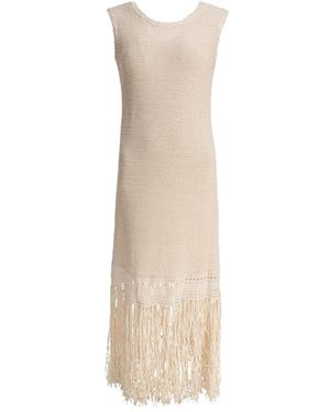 Sandbeige Jurk Voor Vrouwen - Naturel