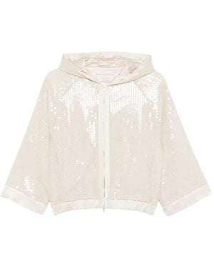 Peserico Zip-Through Capuchonjack - Naturel